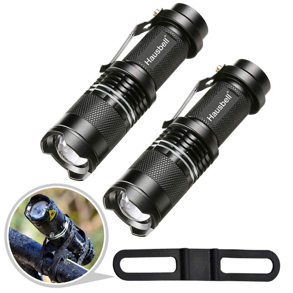Paquete de 2 linternas tácticas LED con zoom