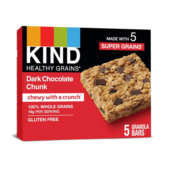 Barras sin gluten con trozos de chocolate amargo y granos saludables de 40 unidades