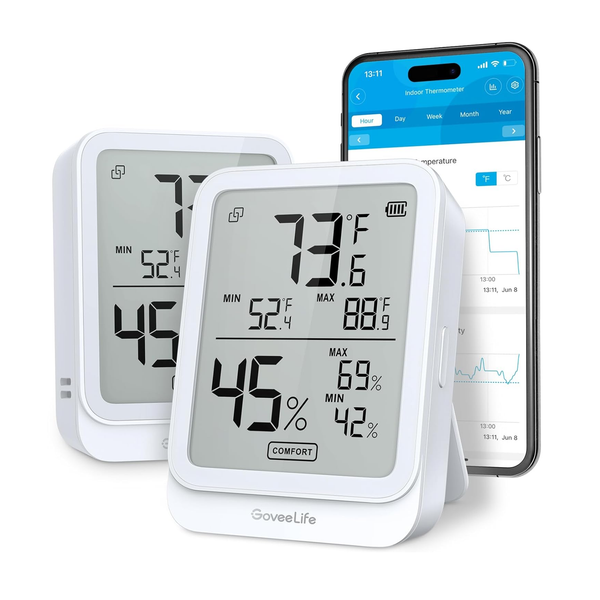 GoveeLife Bluetooth Hygrometer Thermometer H5104 White - Govee