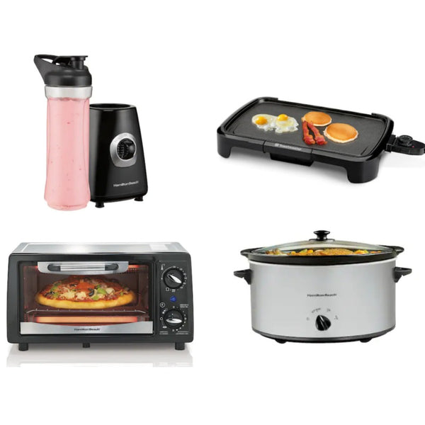 Batidora de mano, licuadora, horno tostador, cafetera y mucho más