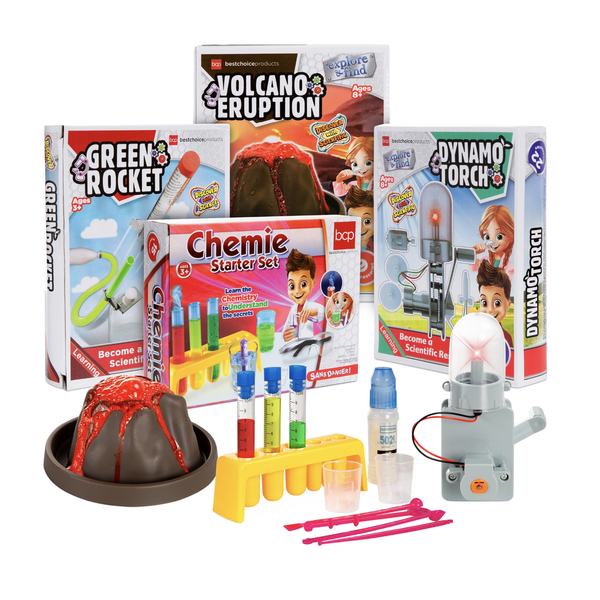 Kit de ciencia 4 en 1 Best Choice Products con experimentos de laboratorio de bricolaje para niños