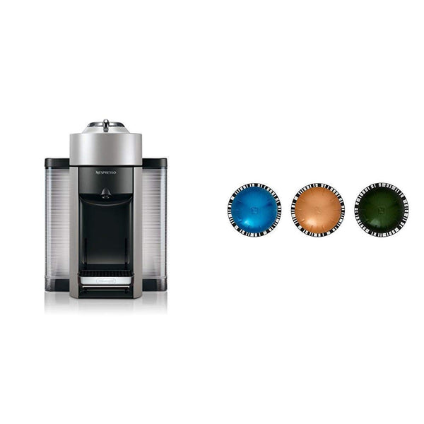 Nespresso Evoluo de De'Longhi, cápsulas más vendidas de plata y Vertuoline, 30 ct