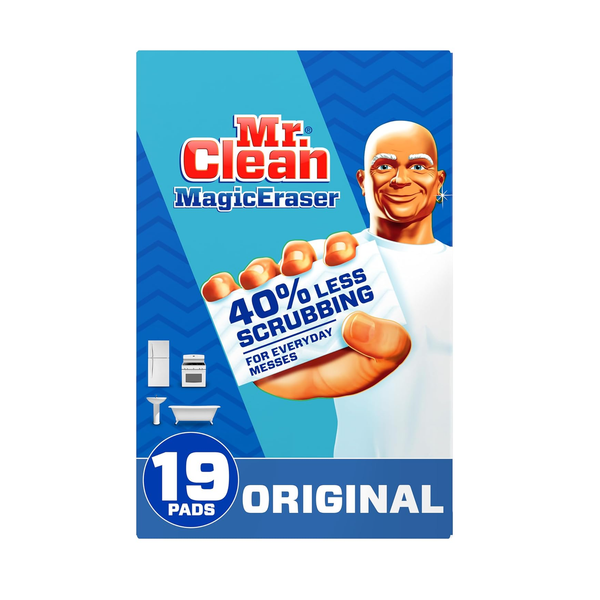 19 Count Pack Of Mr. Clean Magic Eraser Original Durafoam Cleaning Pads