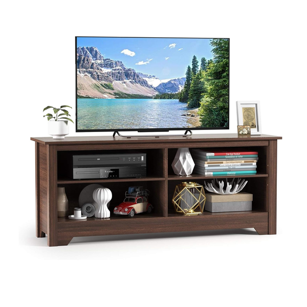 Tangkula Soporte para TV estilo granja de 65 pulgadas con administración de cables y estantes ajustables