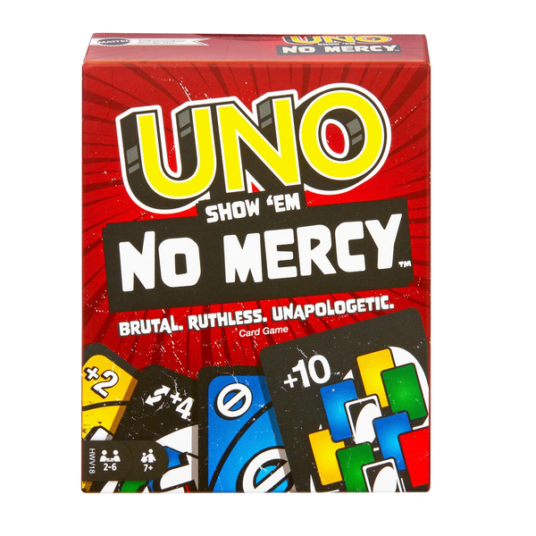 Mattel Games Uno Show 'em No Mercy Card Game With Extra Cards, Rules & Penalties