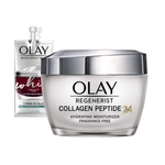 Olay Regenerist Collagen Peptide 24 Moisturizer Cream, 1.7 oz + Travel Size Whip Moisturizer