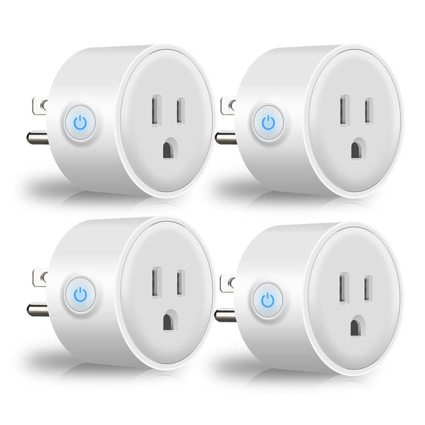 Wi-Fi Smart Plug, Mini Outlets Smart Socket (Pack of 4)
