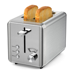 Tostadora Whall de acero inoxidable con 6 configuraciones de sombra, función Bagel/Descongelar/Cancelar y bandeja recogemigas extraíble