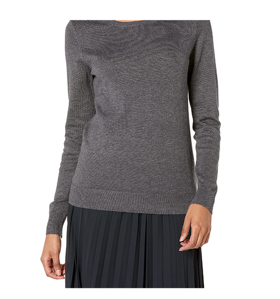 Amazon Essentials Suéter ligero de manga larga con cuello redondo para mujer (39 colores)