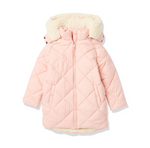 Amazon Essentials Girls' Long Quilted Cocoon Puffer Coat (6 Colors)