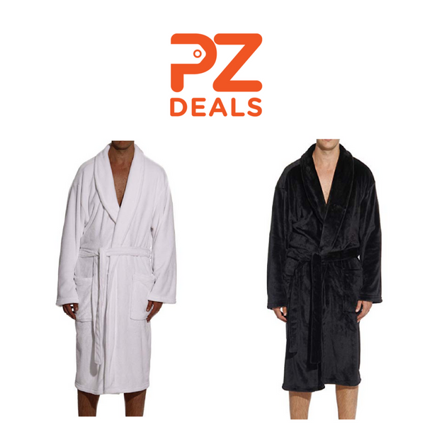Ultra Soft Velour Robe for Men with Shawl Collar