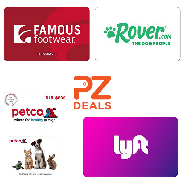 Lyft, Famous Footwear, Petco and Rover gift cards on sale