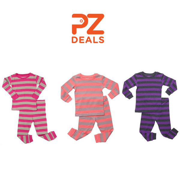 Leveret girls 2 piece 100% cotton pajama sets