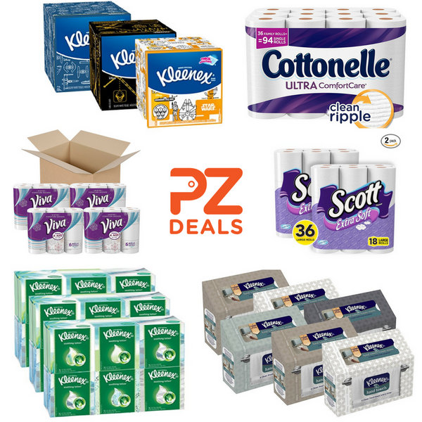 Up to 25% off Kleenex, Scott, Viva and Cottonelle tissues, paper towel and toilet paper