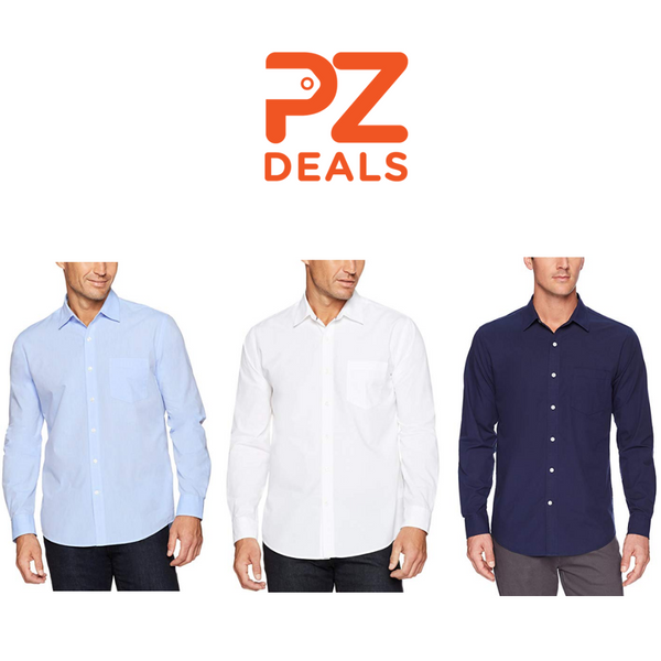 Amazon Essentials Men's Regular-Fit Long-Sleeve Solid Shirts