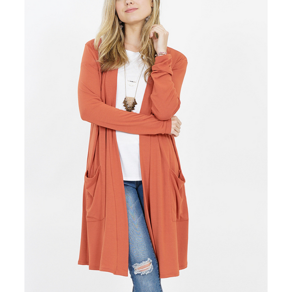 Slouchy-Pocket Open Cardigans (25 Colors)