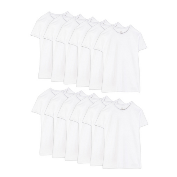 Pack Of 12 Fruit of the Loom A-Shirts, Crew Neck Or V-Neck T-Shirts On Sale
