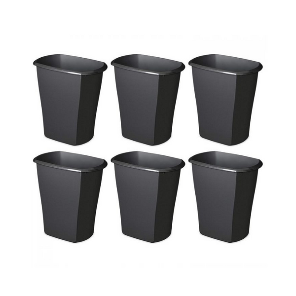 Paquete de 6 botes de basura Sterilite de 10 galones