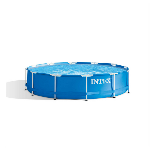 Intex 12' x 30'' Metal Frame Above Ground Swimming Pool with Filter Pump