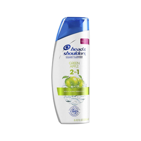 6 Bottles Of Head and Shoulders Green Apple 2-in-1 Shampoo + Conditioner