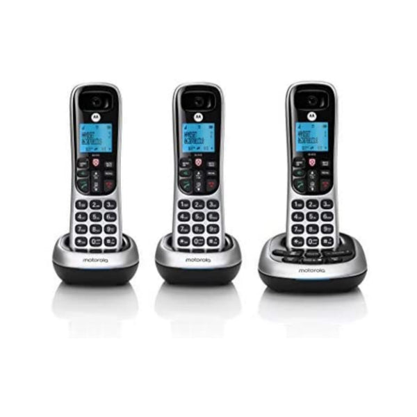 3 Teléfono inalámbrico digital Motorola con contestador automático