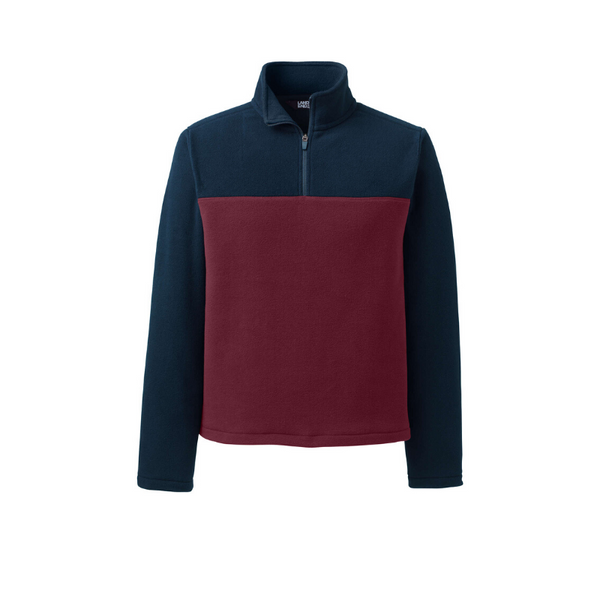 Sudadera tipo jersey con cremallera de un cuarto de forro polar para hombre Lands' End (4 colores)