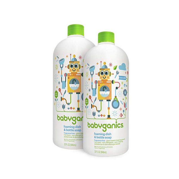 2-Pack of 32-Oz Babyganics Foaming Dish & Bottle Soap (Fragrance Free)