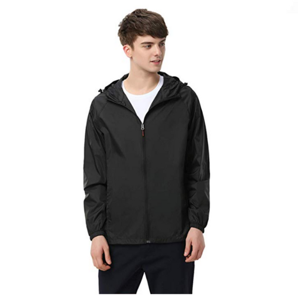 Unisex Watertight Front-Zip Hooded Rain Jacket (4 Colors)