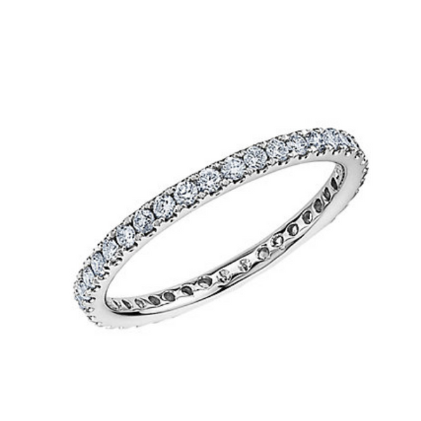 Suzy Levian 14K 0,50 qt. dos. Anillo de eternidad de diamantes