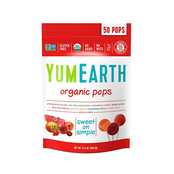 50 piruletas orgánicas YumEarth (sabores variados)