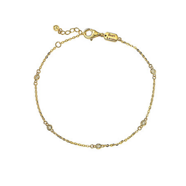 Suzy Levian 14K 0.15 ct. tw. Diamond Station Bracelet (3 Colors)
