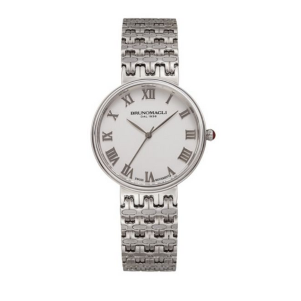 Bruno Magli Isabella Stainless Steel Swiss Quartz Bracelet Analog Watch