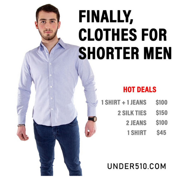 Camisas con botones, vaqueros elásticos y corbatas de seda en oferta