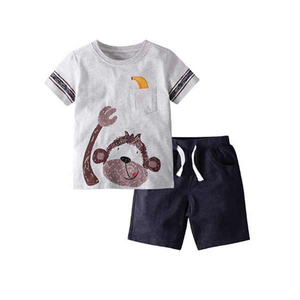 Little Boy's Cotton Short Clothes Sets (3 Styles)