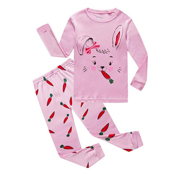 Little and Big Girls 2 Piece 100% Cotton Pajama Sets