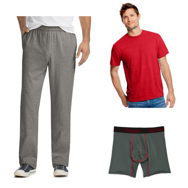 5 Hanes Jersey Pants + T Shirt + Mesh Boxer Brief