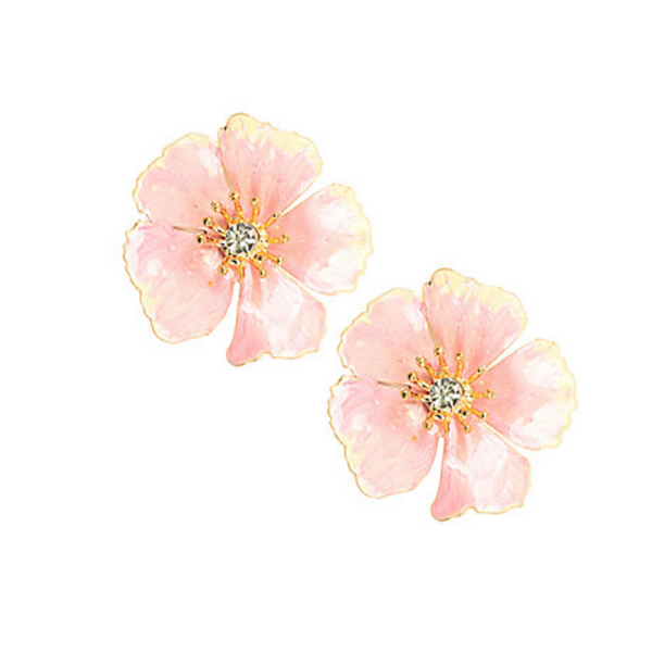 Pendientes llamativos de flores