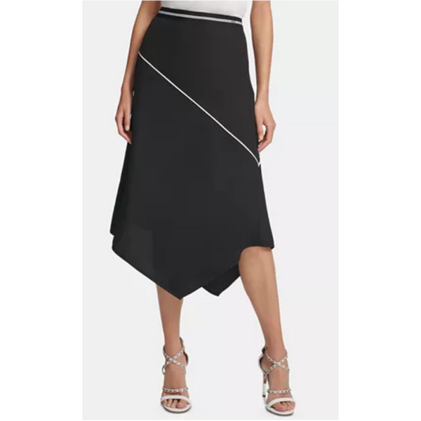Falda midi asimétrica de DKNY