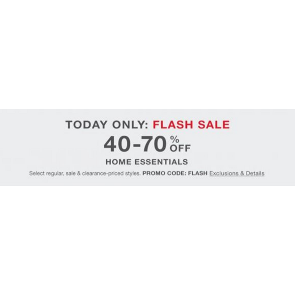 Flash Sale: Save Up To 70% On Home Essentials
