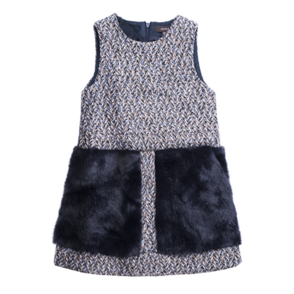Vestido de tweed para niña