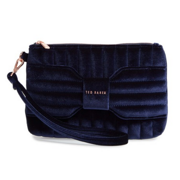 Ted Baker London Velvet Wristlet (2 Colors)