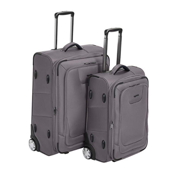 AmazonBasics Premium Upright Expandable Softside Suitcase with TSA Lock