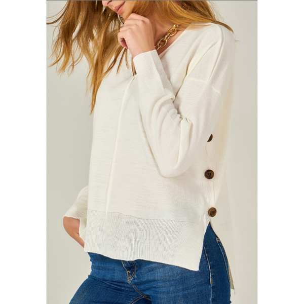 Women's Side-Button Sweater