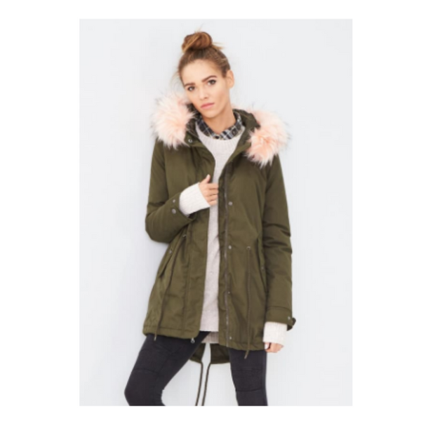 Faux Fur Trim Parka