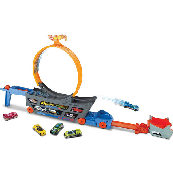 Hot Wheels Stunt & Go Track Set And Track Builder Barrel Box On Sale