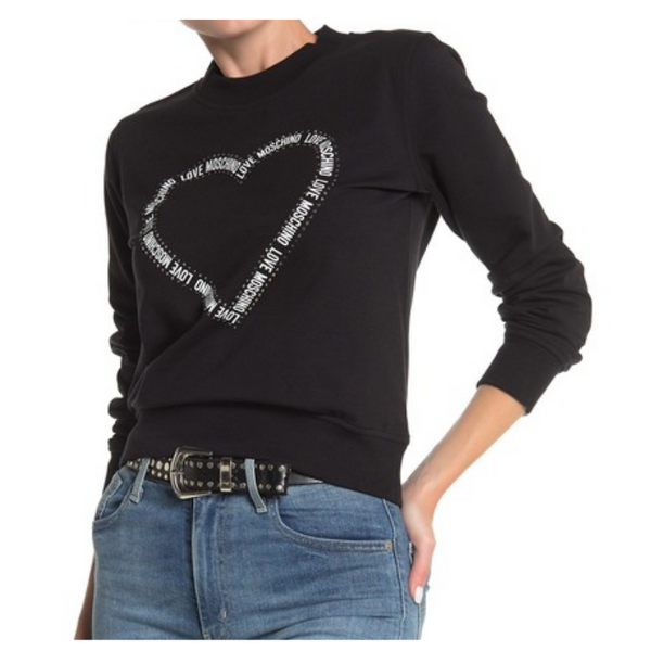 Jersey con corazón y tachuelas de Love Moschino