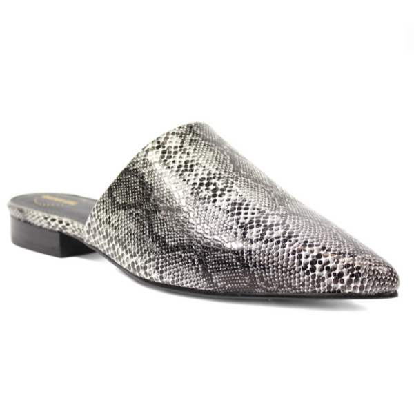 Snake Embossed Mule