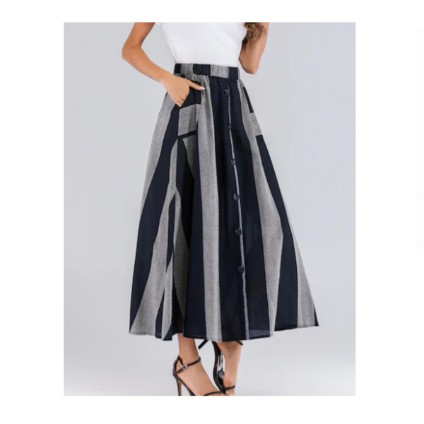 Color Block Maxi Skirt