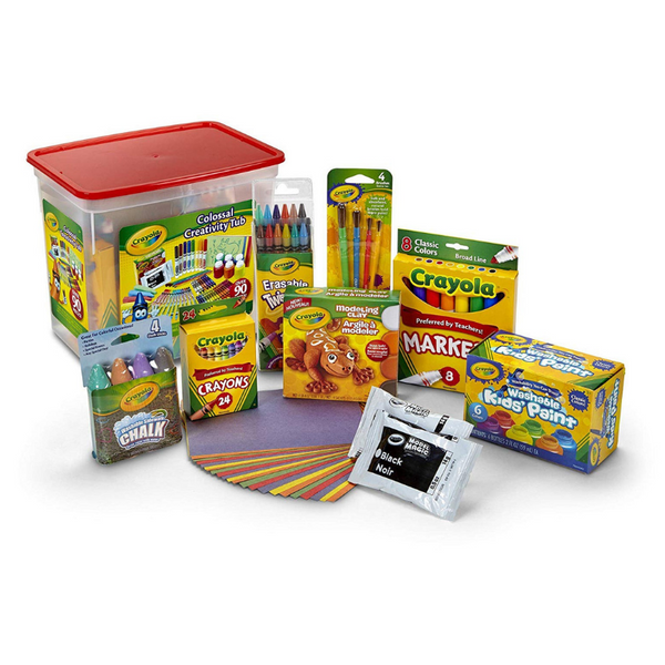 Crayola Juego de regalo de bañera creativa de arte y artesanía de 90 piezas