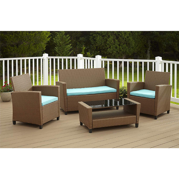 Outdoor Living 4 Piece Wicker Patio Set